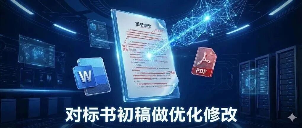 给你的标书初稿做深度评估 + CNS级最新进展对照 + 在Word标书上做“红字嵌入式修改稿”