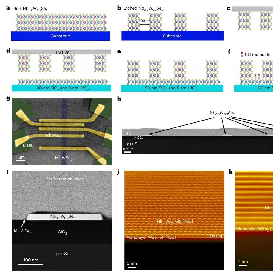 研究前沿：p型二维晶体管Nb₀.₃W₀.₇Se₂-接触材料 | Nature Electronics