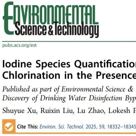 天津大学孙佩哲团队ES&T：氨存在条件下氯化过程中碘形态的定量分析与转化