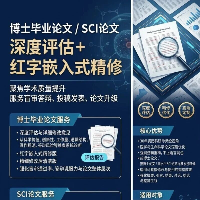 对博士学位论文做深度评估与详细修改意见