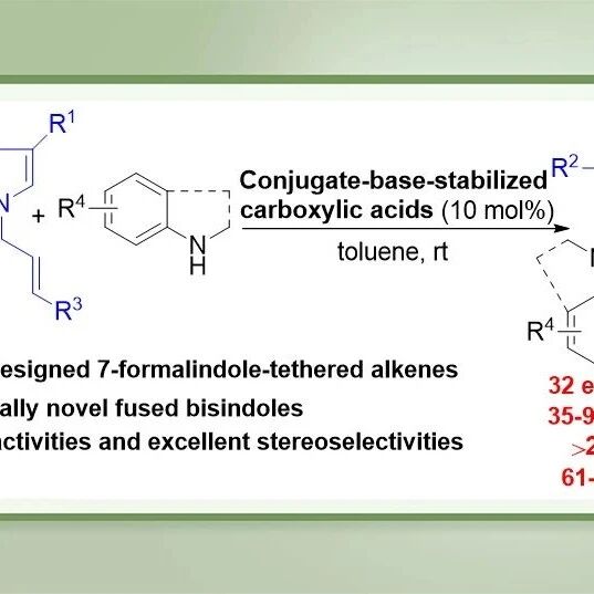 【J. Org. Chem.】西南民族大学李雪锋：通过共轭碱稳定型羧酸催化的分子内不对称Povarov反应构建双吲哚并环化合物