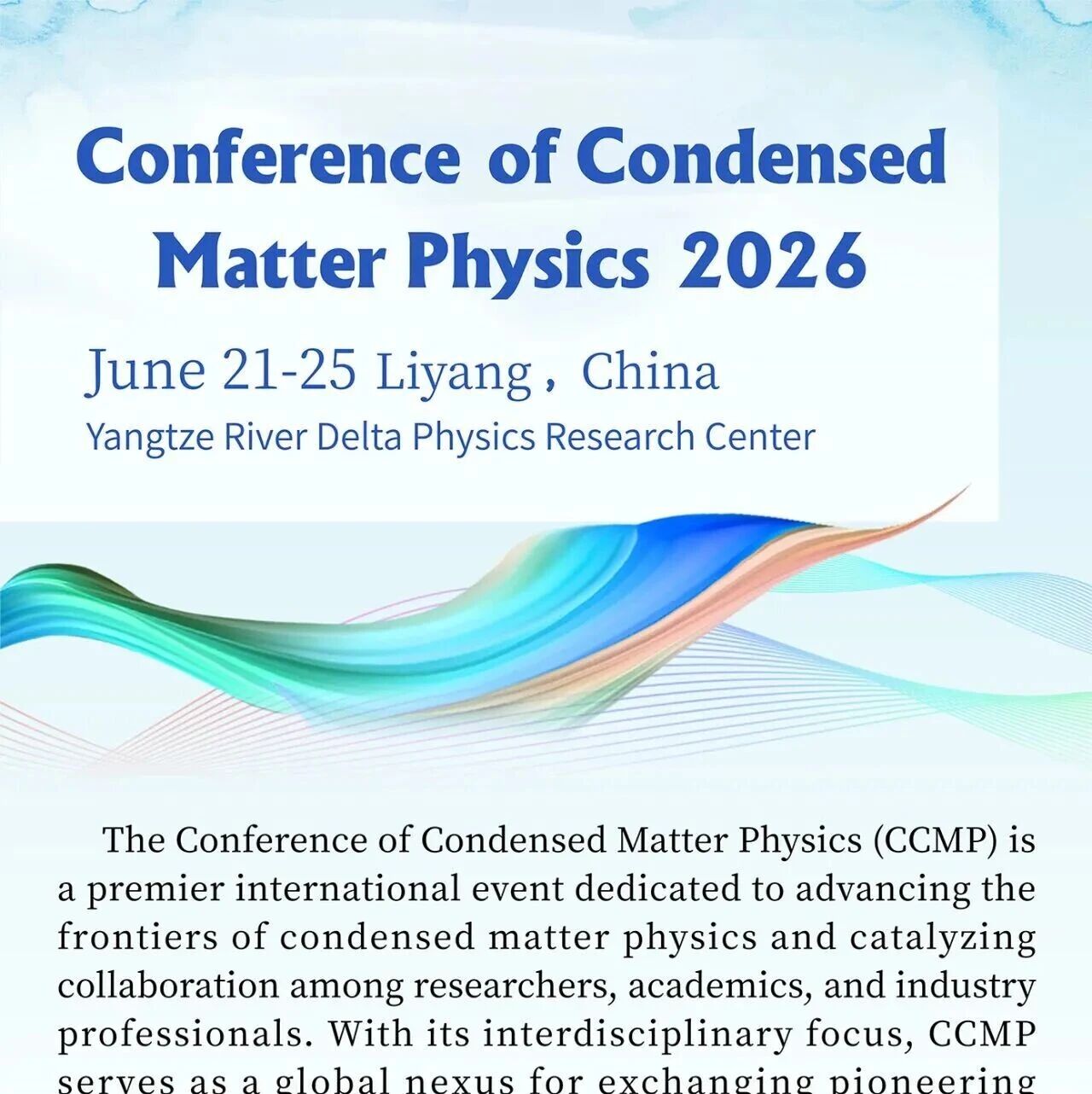 CCMP 2026, June 21-25—— Early Bird Registration