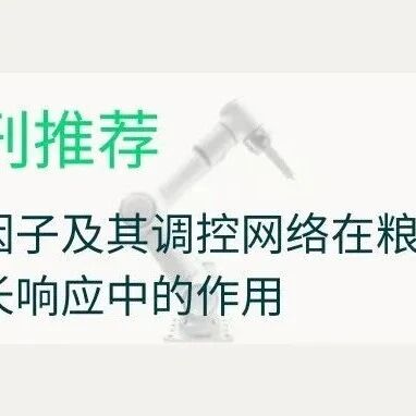 编辑之选 | 转录因子及其调控网络在粮食作物胁迫与生长响应中的作用