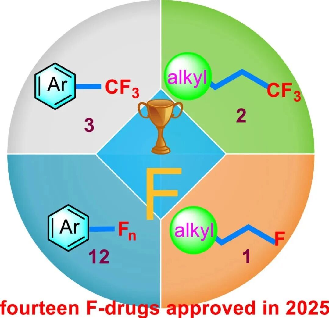 【CCL 文章Twitter关注过万】南京林业大学韩建林教授团队：2025 年美国 FDA 批准的含氟药物