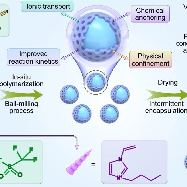 青岛大学赵慧娟、赵国栋《Nano Lett.》：聚离子液体原位封装硫基复合正极设计 - 实现多硫化物限制与反应动力学增强