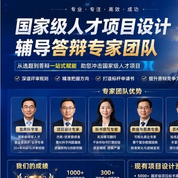 国家青年基金A/B类人才项目申请书初稿+答辩PPT