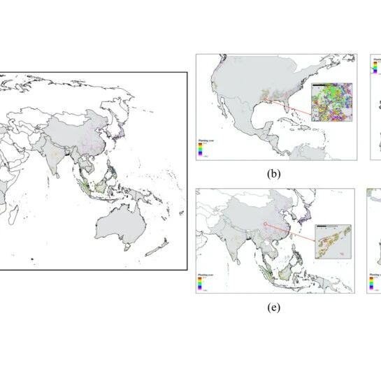 清华大学俞乐团队发布1982-2020年全球30m人工林种植年份制图数据集
