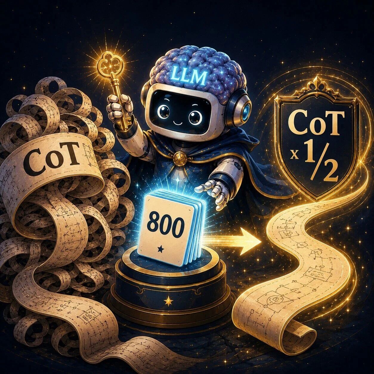 ICLR 2026 | 800条数据治愈“过度思考”，大模型CoT减半还更准