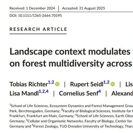 Journal of Applied Ecology：景观环境调节当地树冠覆盖对不同海拔高度森林多样性的影响