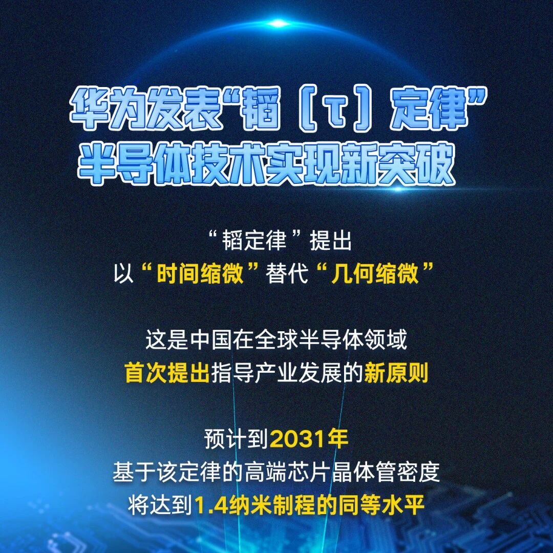 华为正式发表新定律！半导体技术实现新突破