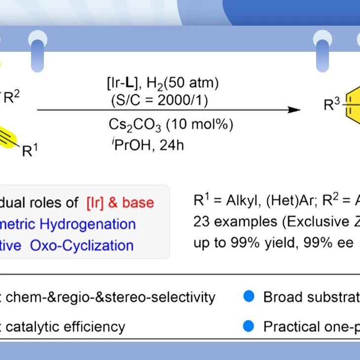 【Org. Lett.】中山大学赵庆阳课题组：串联不对称氢化-选择性氧环化实现手性二氢异苯并呋喃的对映选择性合成