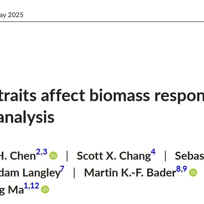 Journal of Ecology | 植物功能性状调控植物生物量对全球变化的响应