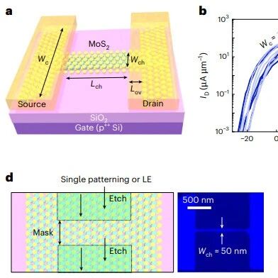 研究前沿：芯片，二维半导体-MoS₂纳米带晶体管 | Nature Nanotechnology