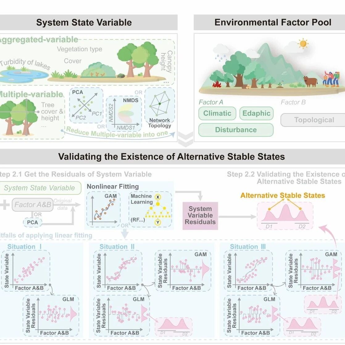 Methods in Ecology and Evolution | 兰州大学团队构建识别生态系统多稳态的野外调查方法框架