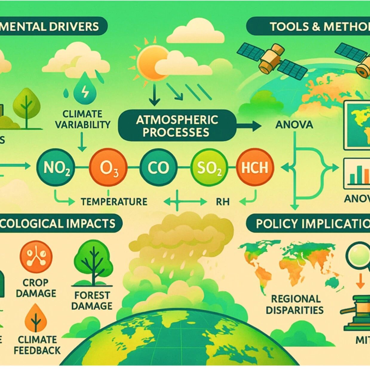 Environmental Pollution | 华南植物园揭示全球空气污染的季节性格局及其气候驱动机制