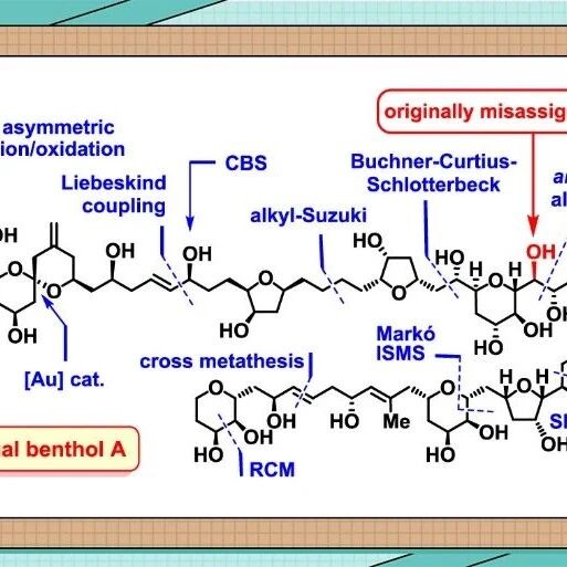 马普煤炭所Alois Furstner组连续两篇JACS：Benthol A首次全合成和结构纠正