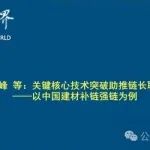 《管理世界》||  胡登峰 等：关键核心技术突破助推链长职能的培育机制研究——以中国建材补链强链为例
